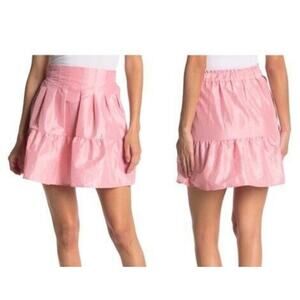 TOPSHOP skirt pink taffeta lantern mini NEW